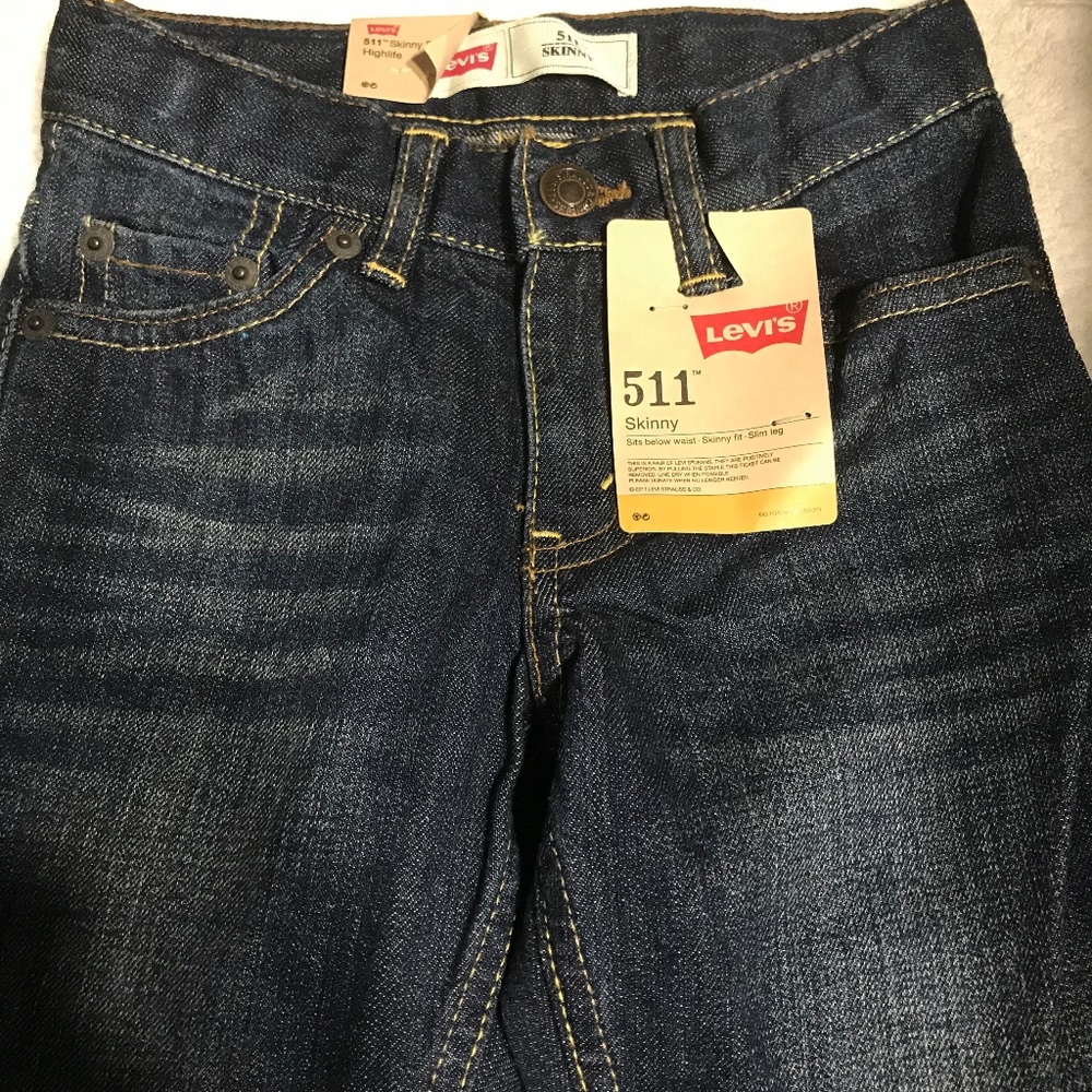 NWT Boys 511 Levi dark blue 4 reg